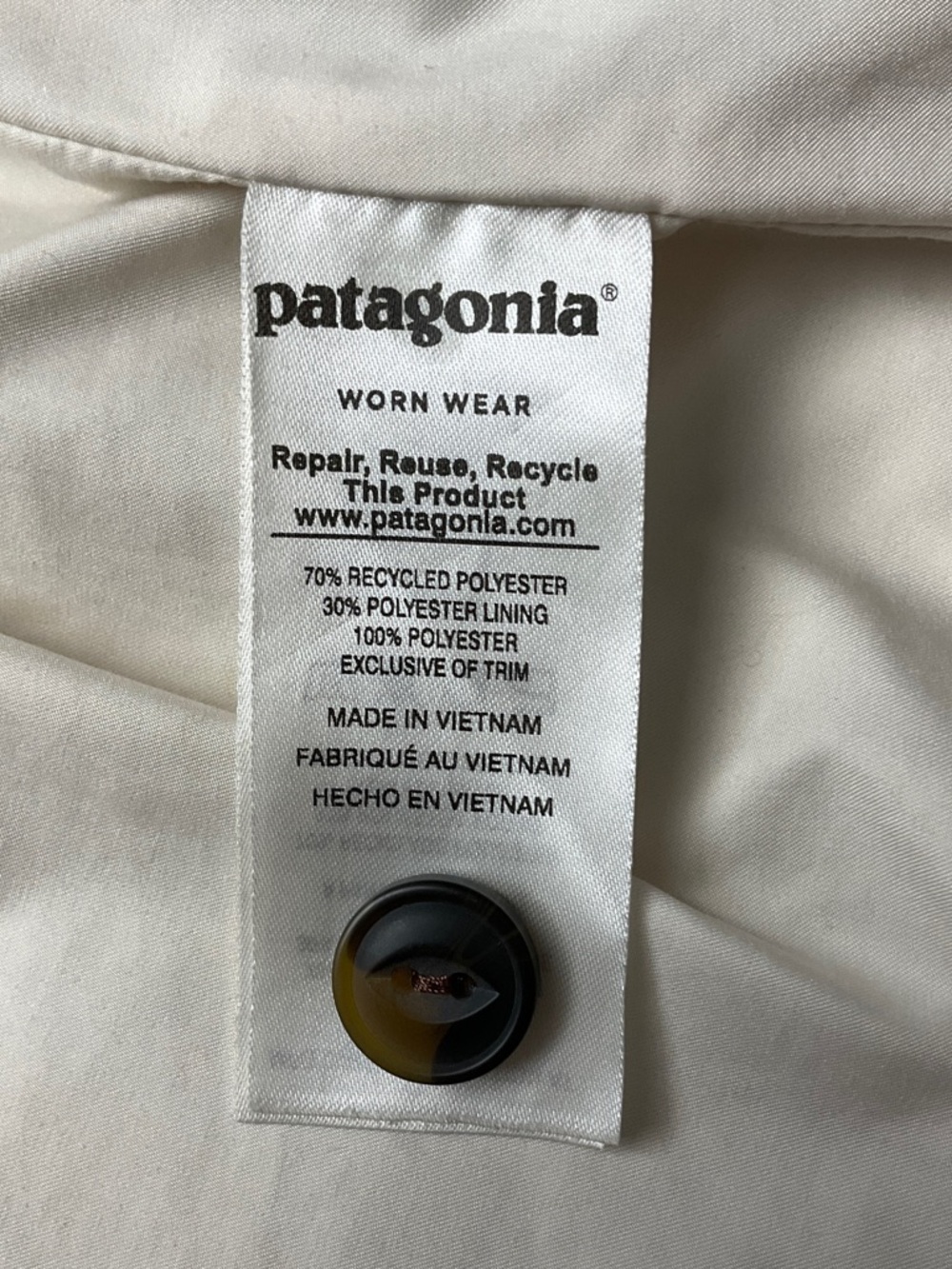 Patagonia Women's Divided Sky Jacket Sherpa with Brown Trim Size Medium - Picture 6 of 16